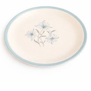 Blue Floral Ceramic Dinner Plate - Avalon Cunningham and Pickett